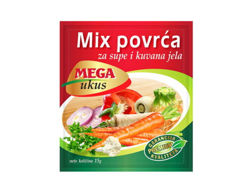 Mix of vegetables for soups and cooked meals