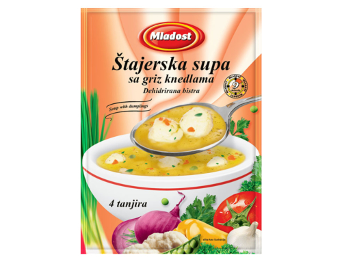 Kokošja bistra supa sa griz knedlama „Štajerska“